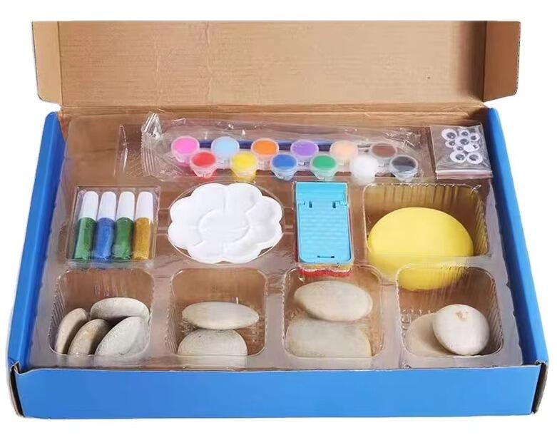 Children's Entertainment DIY Natural Art Creation Painting Stone Slice Pebbles factory