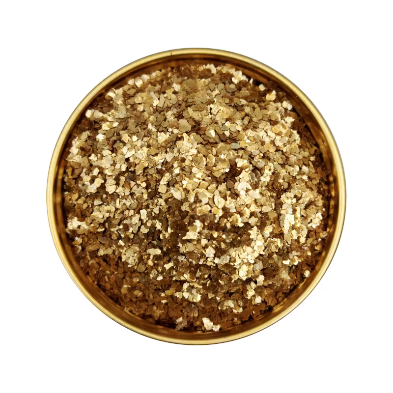 Gold Mica Flakes Price Golden Mica All Colors Flakes Pearlescent Metallic Mica Chip Flakes for Epoxy Flooring