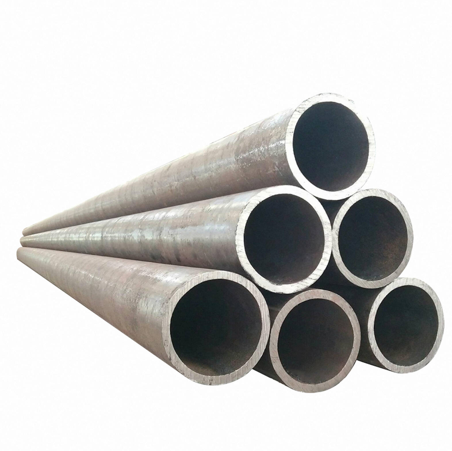 ASTM A36 A53 Q235 Q355 Tubos recozidos pretos Tubo redondo de aço carbono Tubo de aço soldado de grande diâmetro