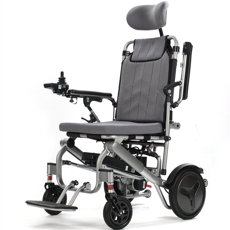 BC-EA5516-UPMR Aluminum Wheelchair with Adjustable Seat Height and Headrest