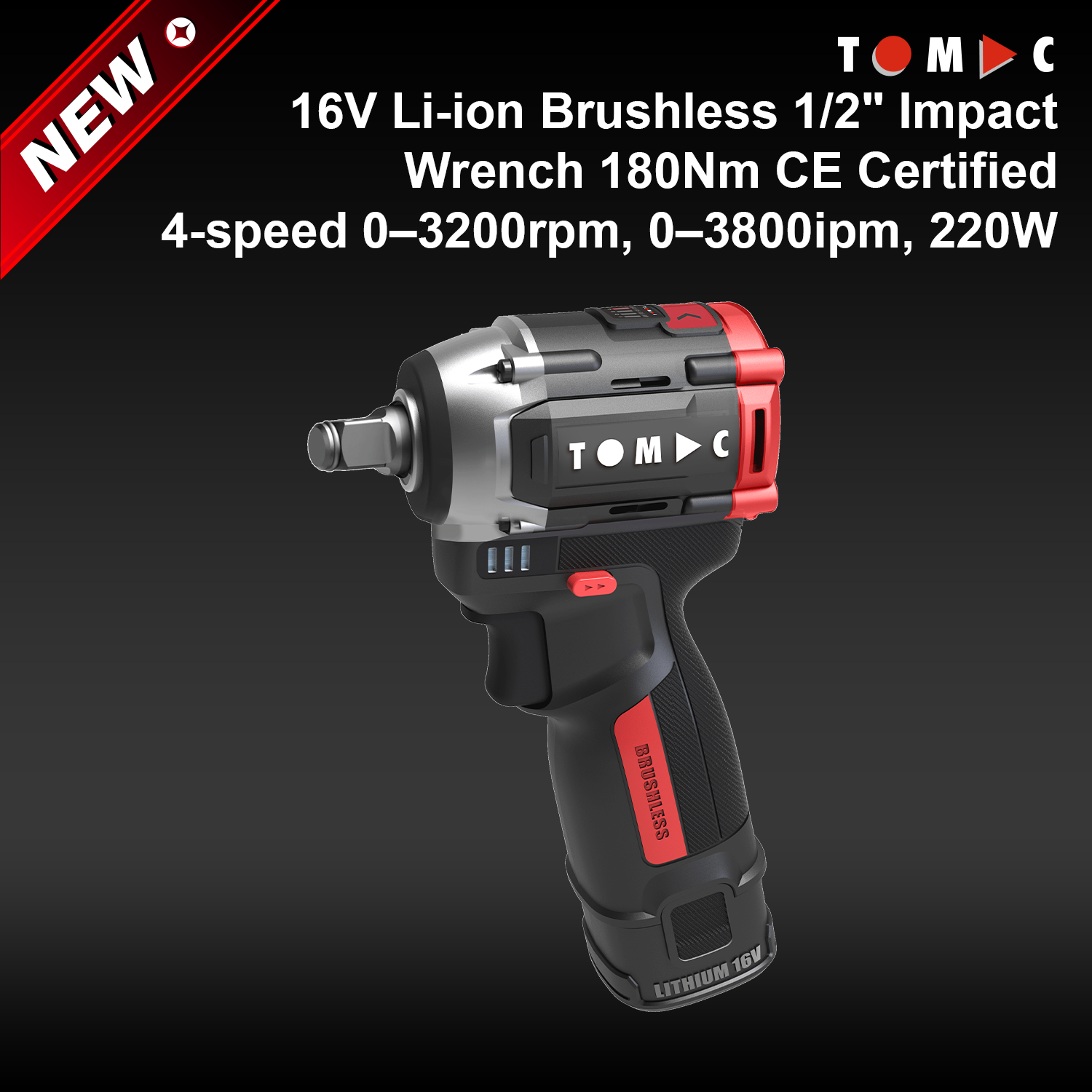 TC1122180A TOMAC 16V Li-ion Kāore he rākau 1/2