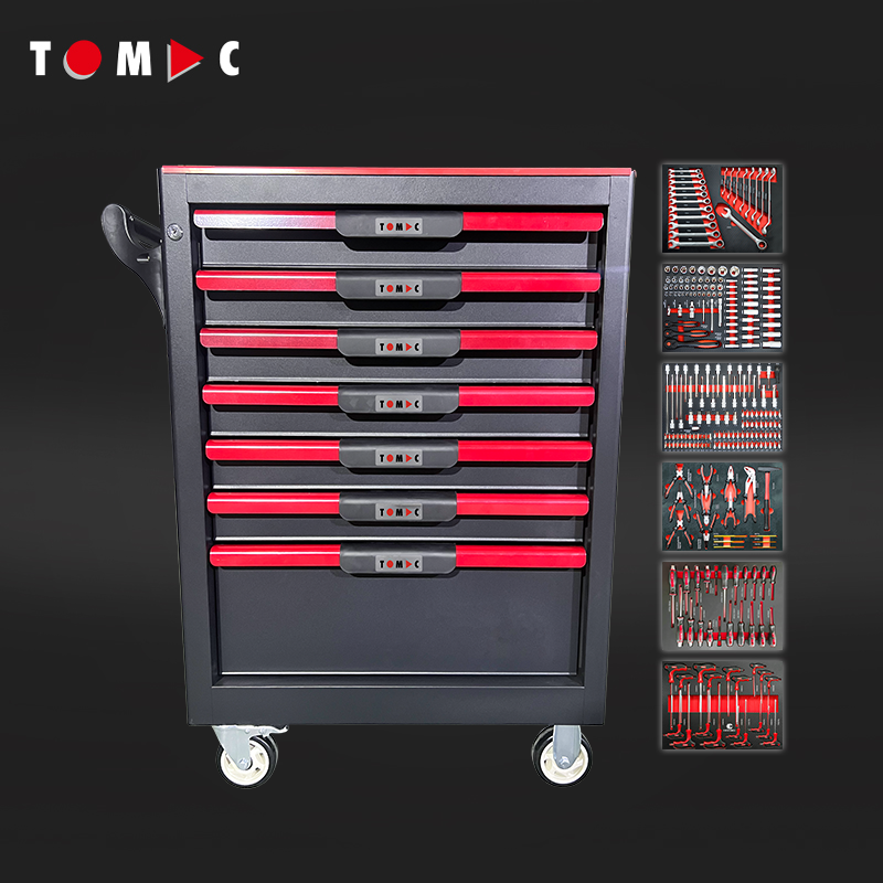 TC8376257 7 Drawers Cabinet with 257pcs tools in 6 drawers