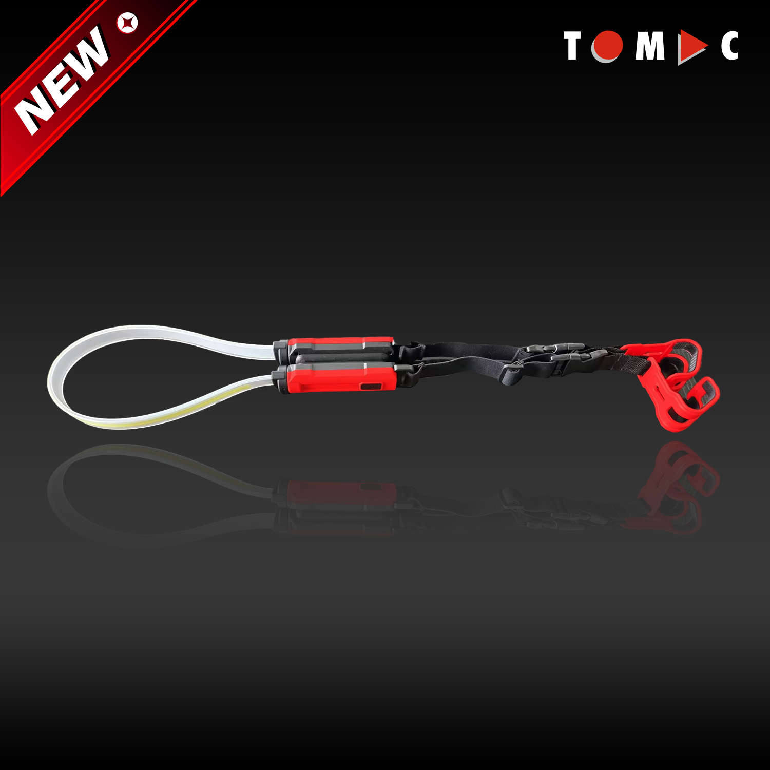 TC100711K TOMAC Rechargeable Flexible Wearable LED Inspection Light – Magnetic Underhood & Hands‑Free Work Lamp (147–210 cm, 1000 lm, 3 Modes), CE & RoHS certified