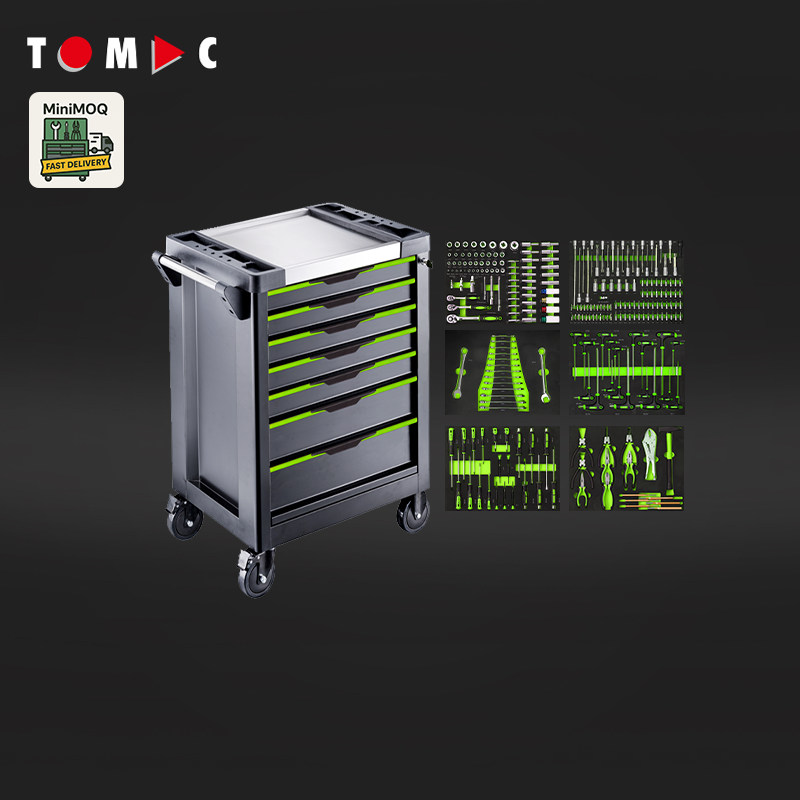 TC134076252 Tomac MiniMOQ Solutions Armoire Écologique 7 Tiroirs avec 252 pièces outils dans 6 tiroirs