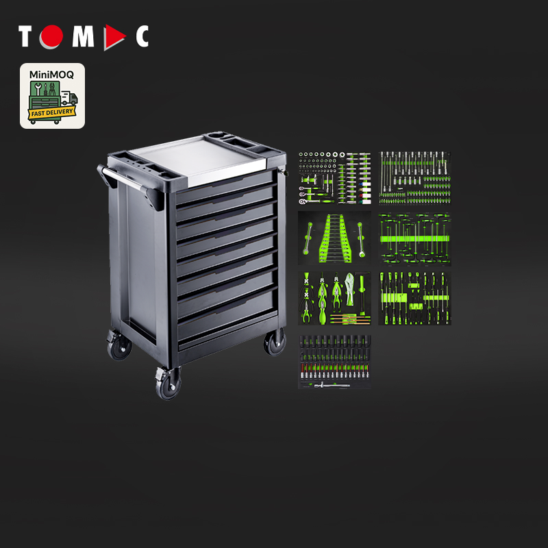 TC126087296 Tomac MiniMOQ Solutions Armoire Écologique 8 Tiroirs avec 296 pièces outils dans 7 tiroirs