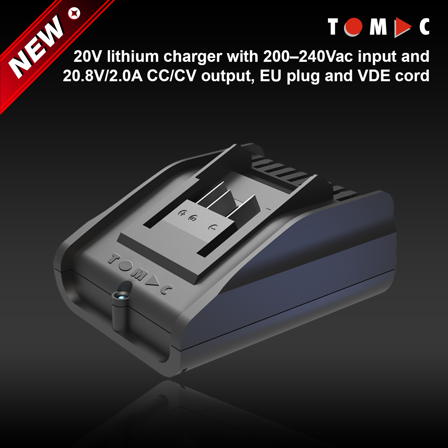 TC01220174 TOMAC 20V Lithium Charger (2.0A Output)