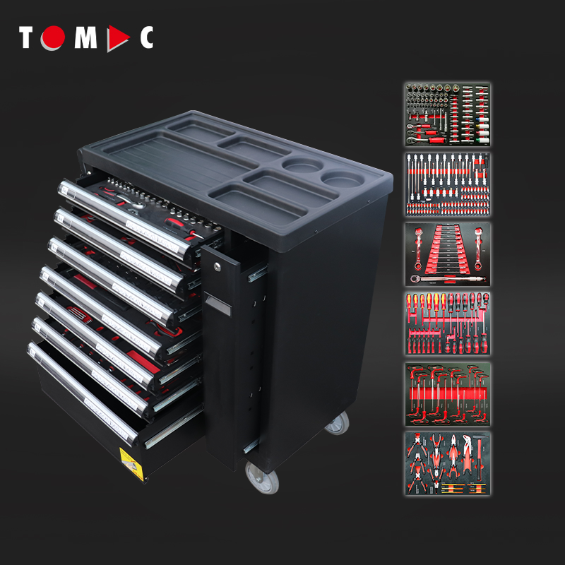 TC8376255A 7+1 Drawers Cabinet with 255pcs tools in 6 drawers