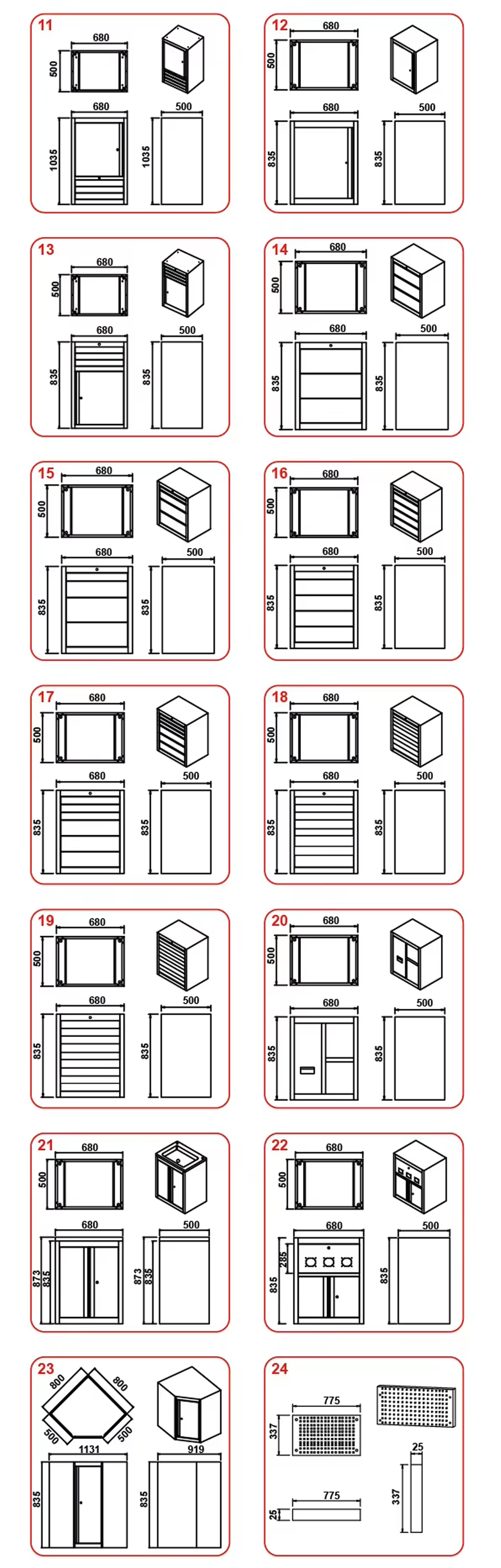 tc11s851 pro garage storage tool cabinet  ultimate modular system-3