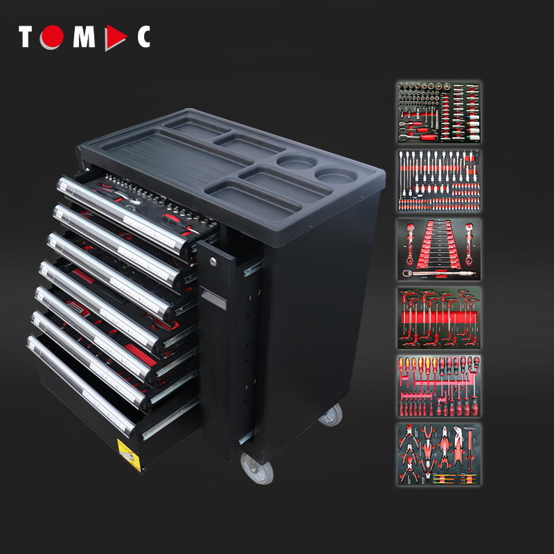 TC8376255A 7+1 Drawers Cabinet with 255pcs tools in 6 drawers