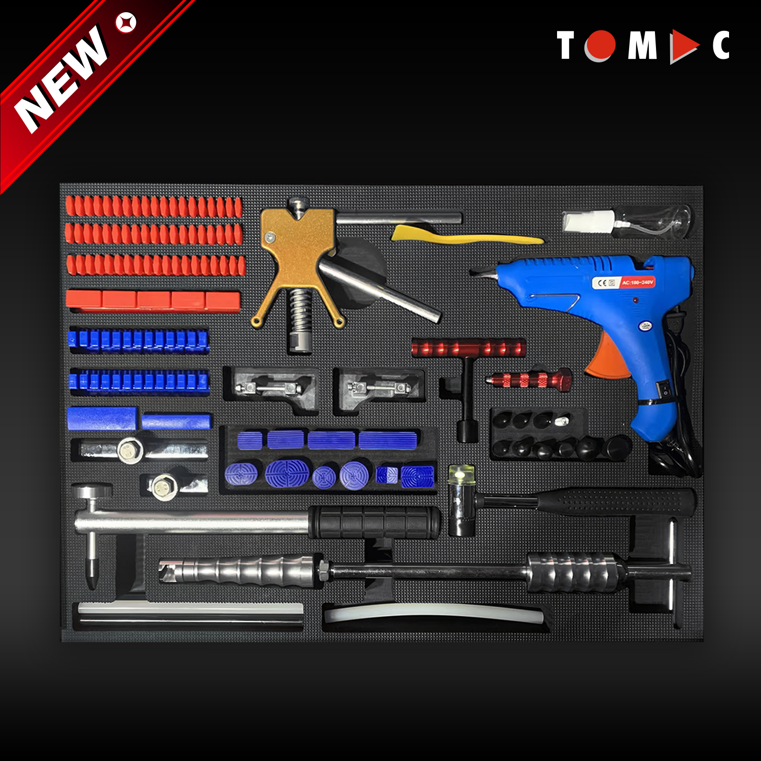TC1507851 TOMAC Dellenreparatur-Klebezug-Set, 51-teilig, Karosserie-Reparaturwerkzeug für Lkw