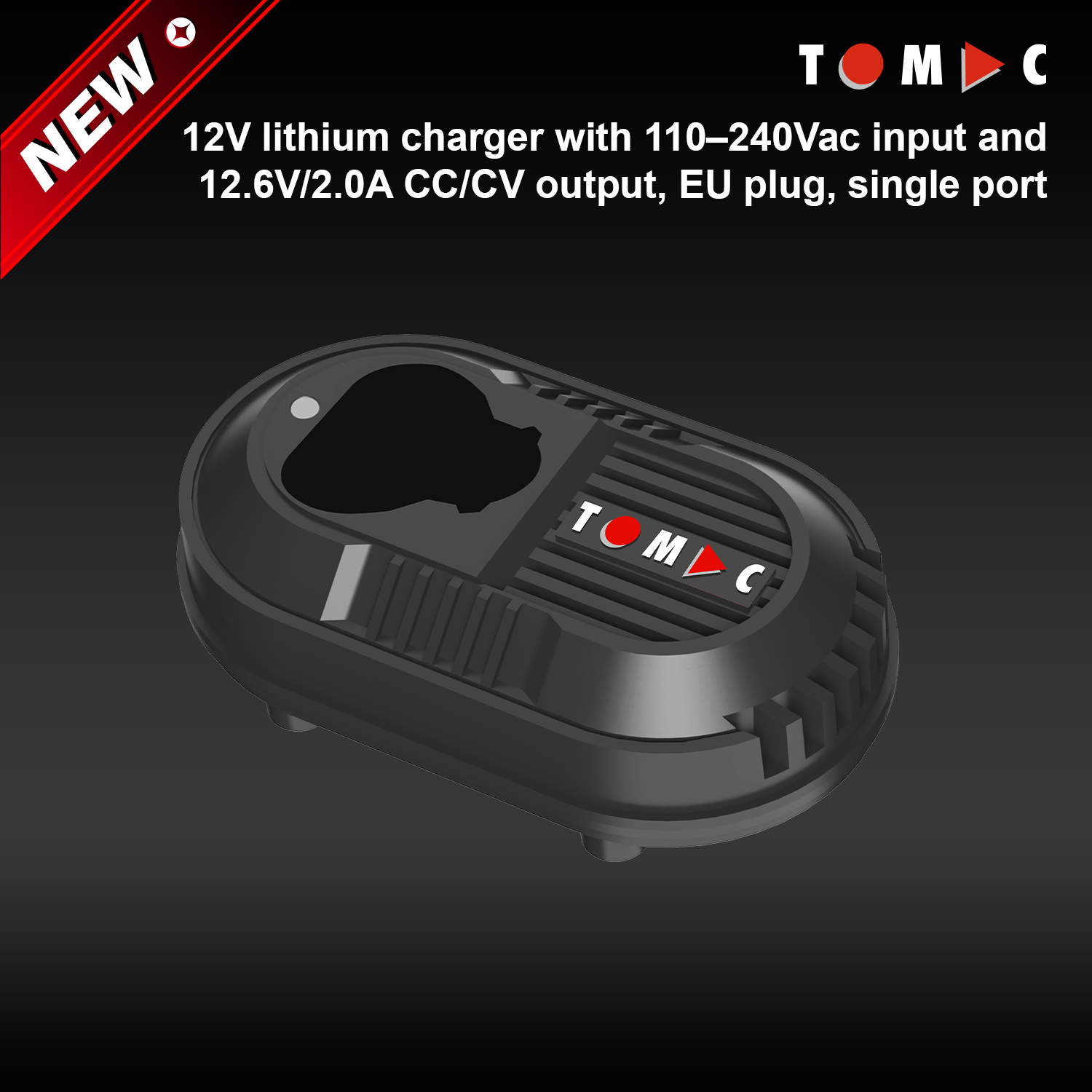 TC01220170 TOMAC 12V Lithium Charger (2.0A Output)