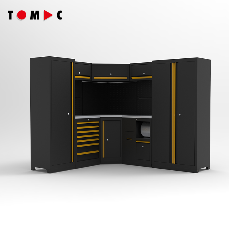 TC11S445 TOMAC Pro Garage Storage Tool Cabinet – Compact Corner Combo