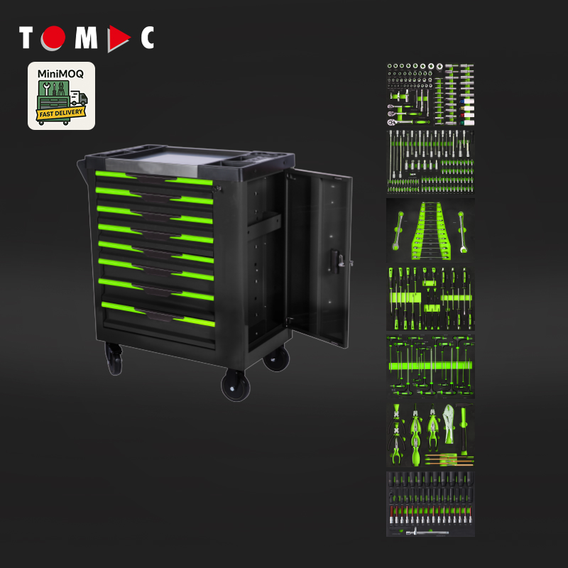 TC129087296 Tomac MiniMOQ Solutions 8 Drawers Eco Cabinet with 296pcs tools in 7 drawers