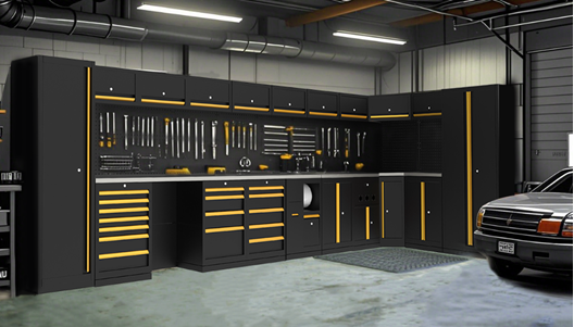 TOMAC TC11S851 Pro Modulaire de Stockage : Profondeur de 500/600 mm, Robuste, Personnalisable pour les Garages et Ateliers