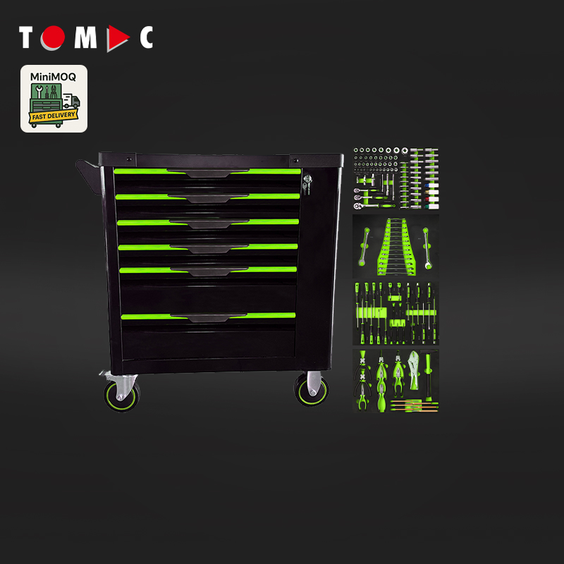 TC129064132 Tomac MiniMOQ Solutions 6 Drawers Eco Cabinet with 132pcs tools in 4 drawers
