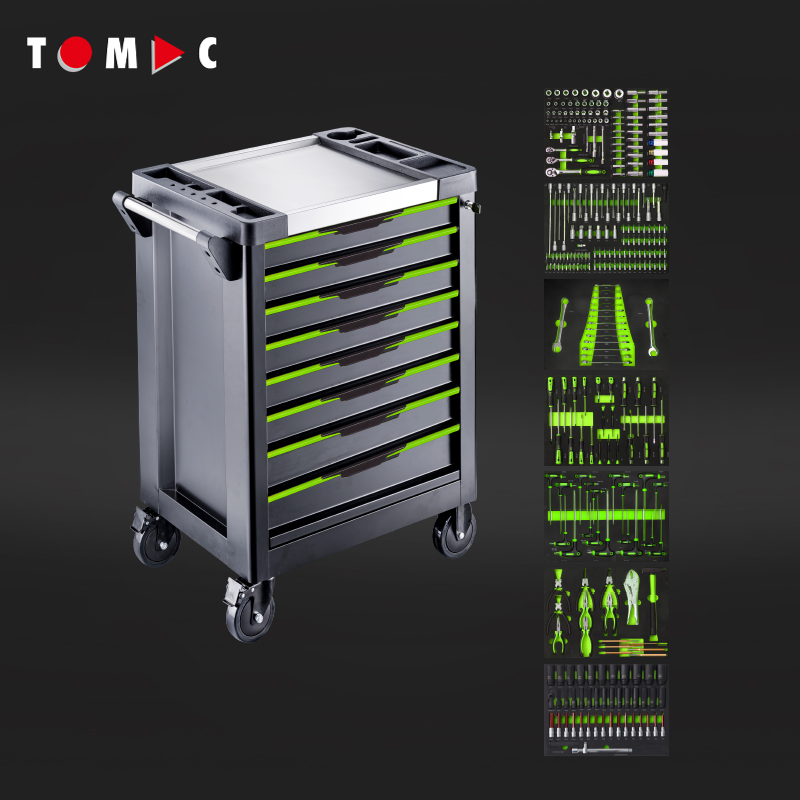TC126087296 Tomac MiniMOQ Solutions 8 Drawers Eco Cabinet with 296pcs tools in 7 drawers