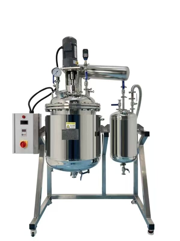 Tăng cường quy trình làm việc của bạn với lò phản ứng thép không gỉ có lớp áo cách nhiệt quay và nâng được