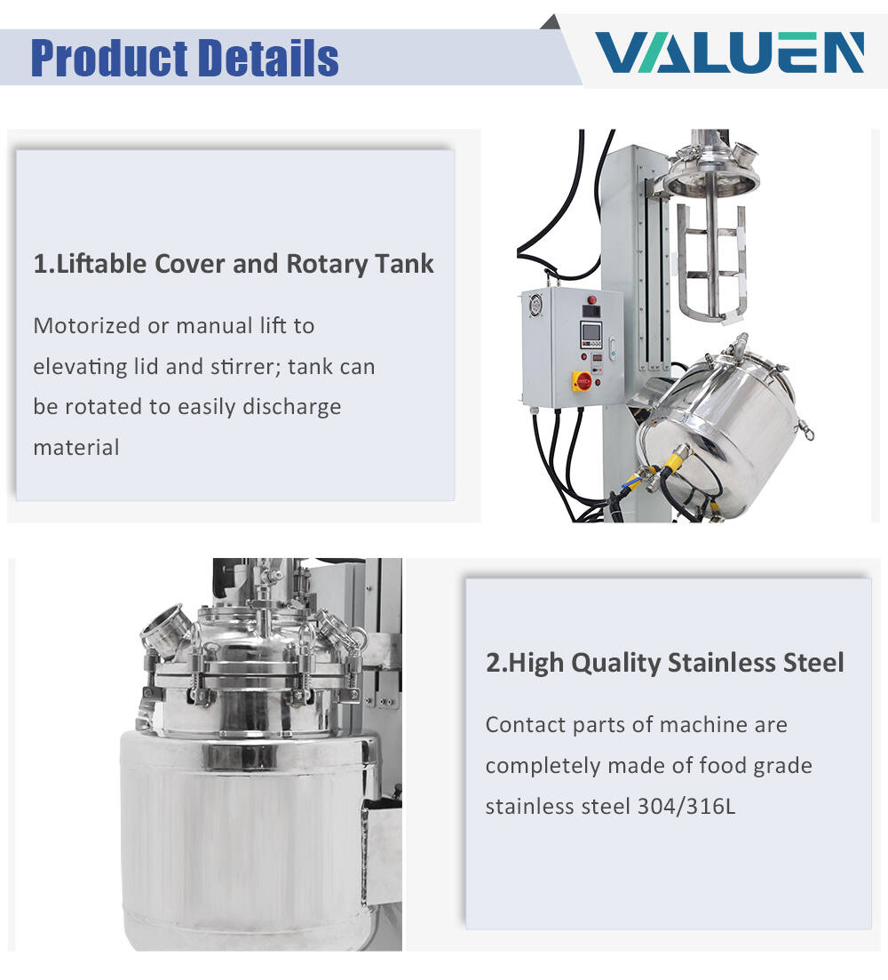 50L Rotary & Liftable Stainless Steel Reactor – Industrial Chemical ...