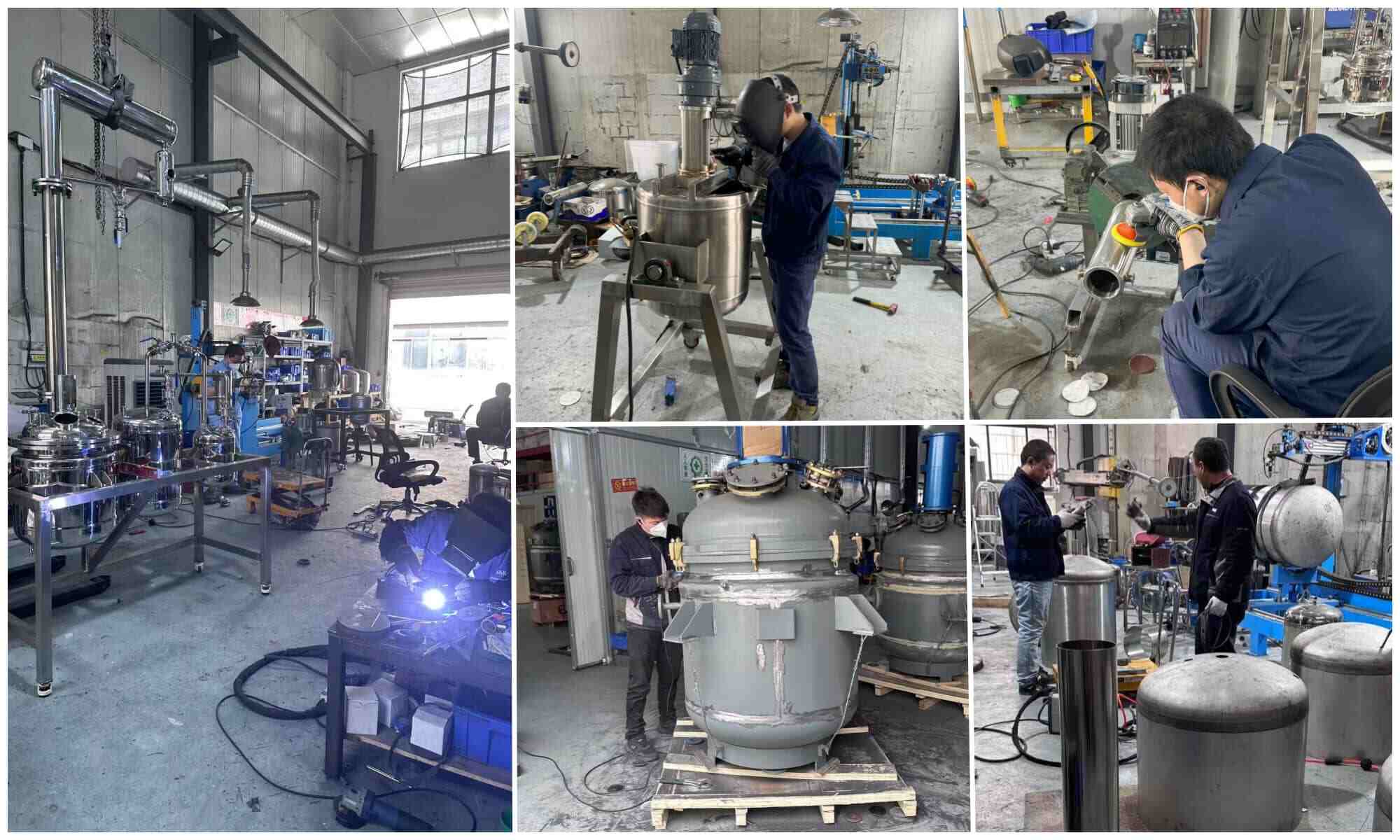 Welding and Polishing Process in a Stainless Steel Equipment Workshop