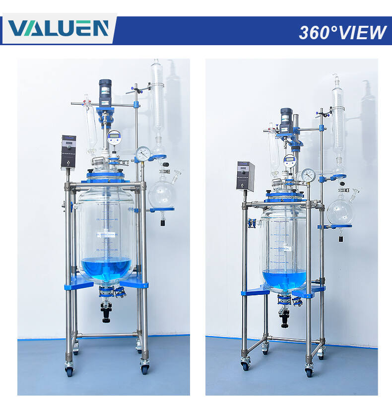 30L Jacketed Glass Reactor | Jacketed Glass Reactors | -Shanghai Valuen ...