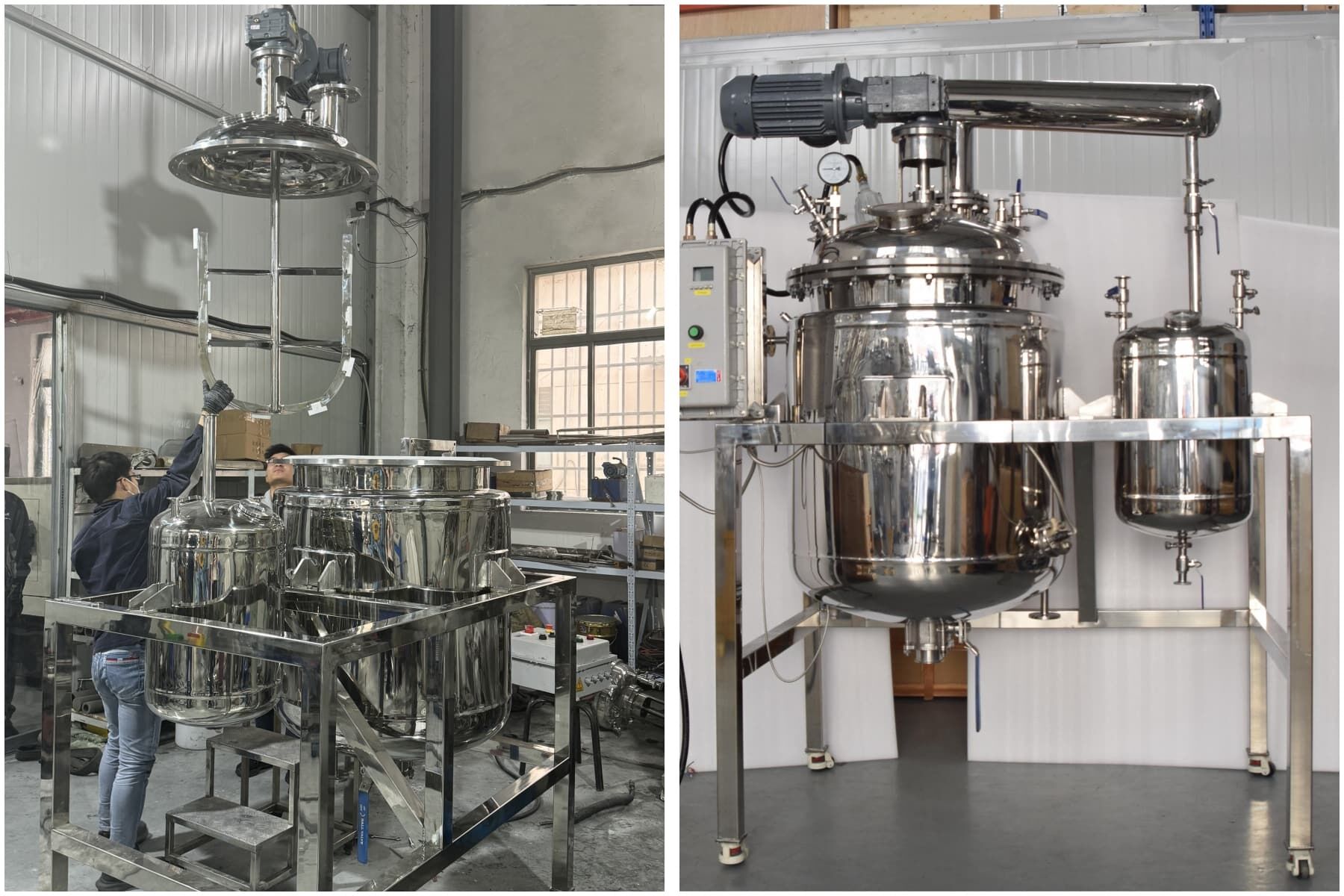 Pre-shipment Assembly and Testing of 300L Stainless Steel Reactor