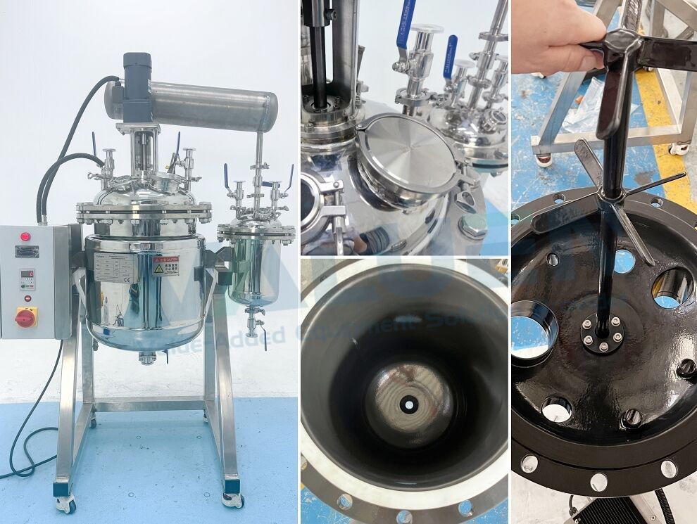 כור נירוסטה מצופה 50 ליטר עם ציפוי PTFE פנימי - מותאם אישית ללקוח בצ'ילה