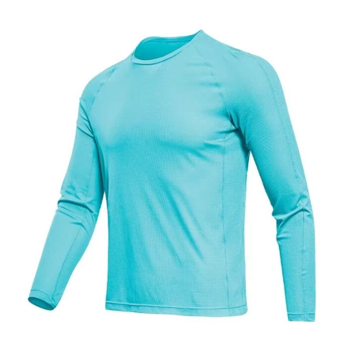 B259 Custom Logo Sportswear Running Top Sport T-shirt Fitted Gym Long Sleeve Jersey for Men