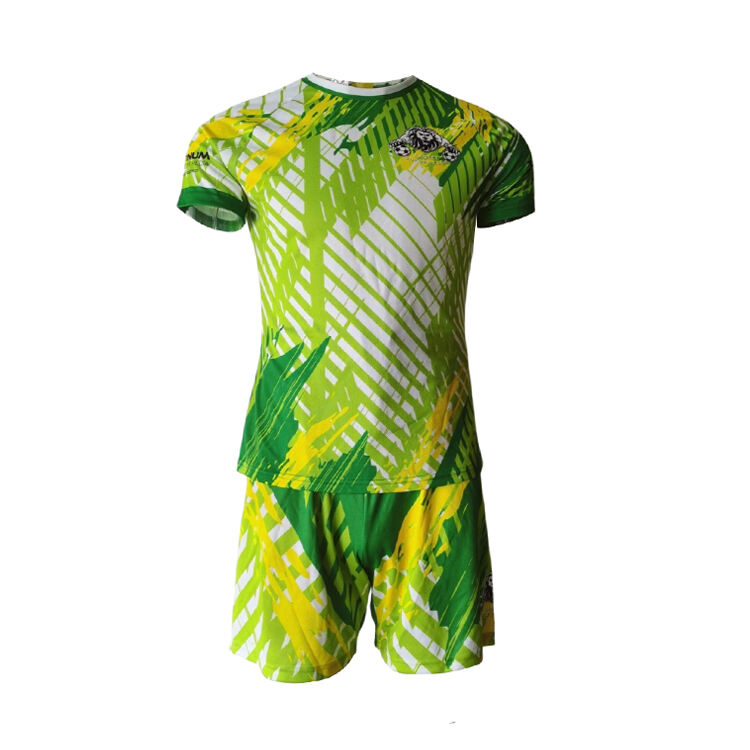 109 Прилагођен сет фудбалске униформе, дисајућа тканина која уклања влагу, постојана боја, персонализујте име и бројеве за тренинге, мечеве и турнире