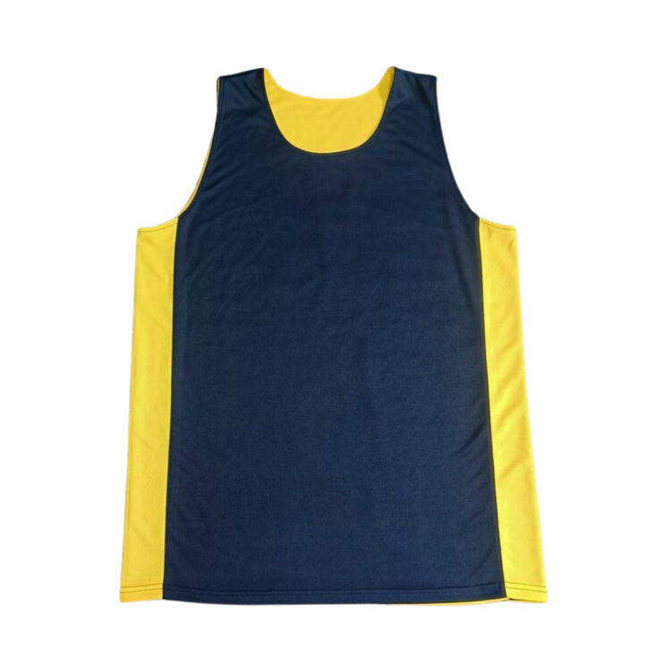 117 Men's Reversible Basketball Vest V Neck Design Double Sided Print for Team Uniforms Custom Logo Name and Number