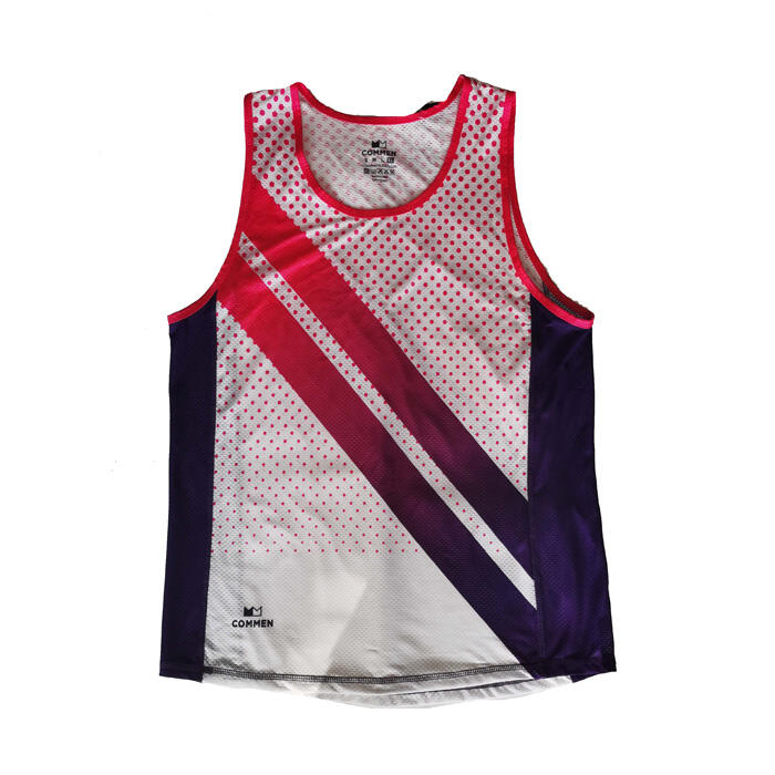 Personlig løpesinglet med fullfarge sublimeringsprint og lettvekts 100 prosent polyester pustende stoff