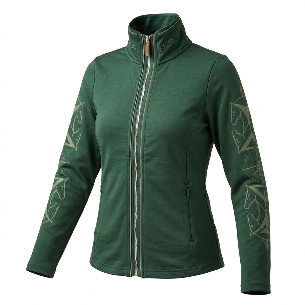 70 Custom Designed Long Sleeve Full Zip Equestrian Shirt for Women and Men Performance Riding Apparel with Tailored Fit Collar Detail Perfect for Training Competition