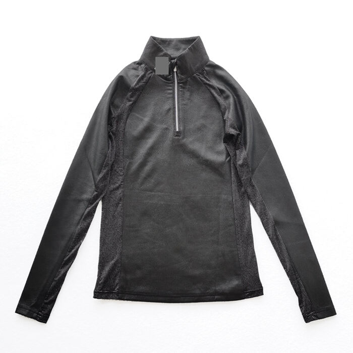 Long Sleeve Equestrian Shirt with Zipper Front and Tailored Fit for Custom Refined Riding Apparel