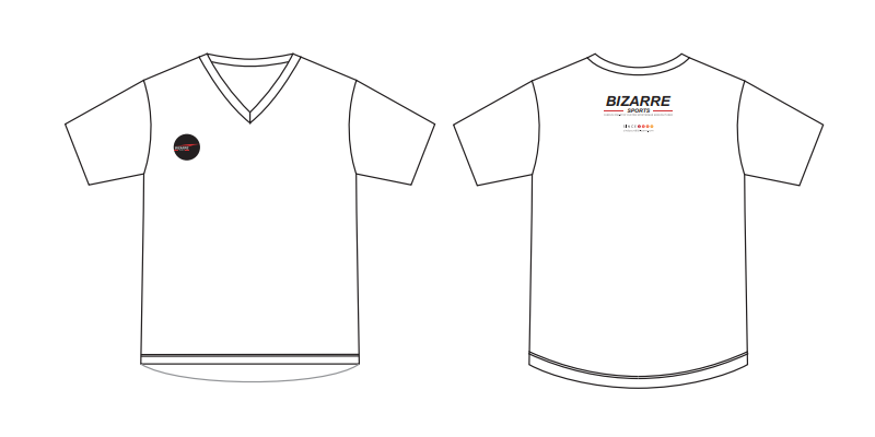 V-krátky tričko Prázdná šablona