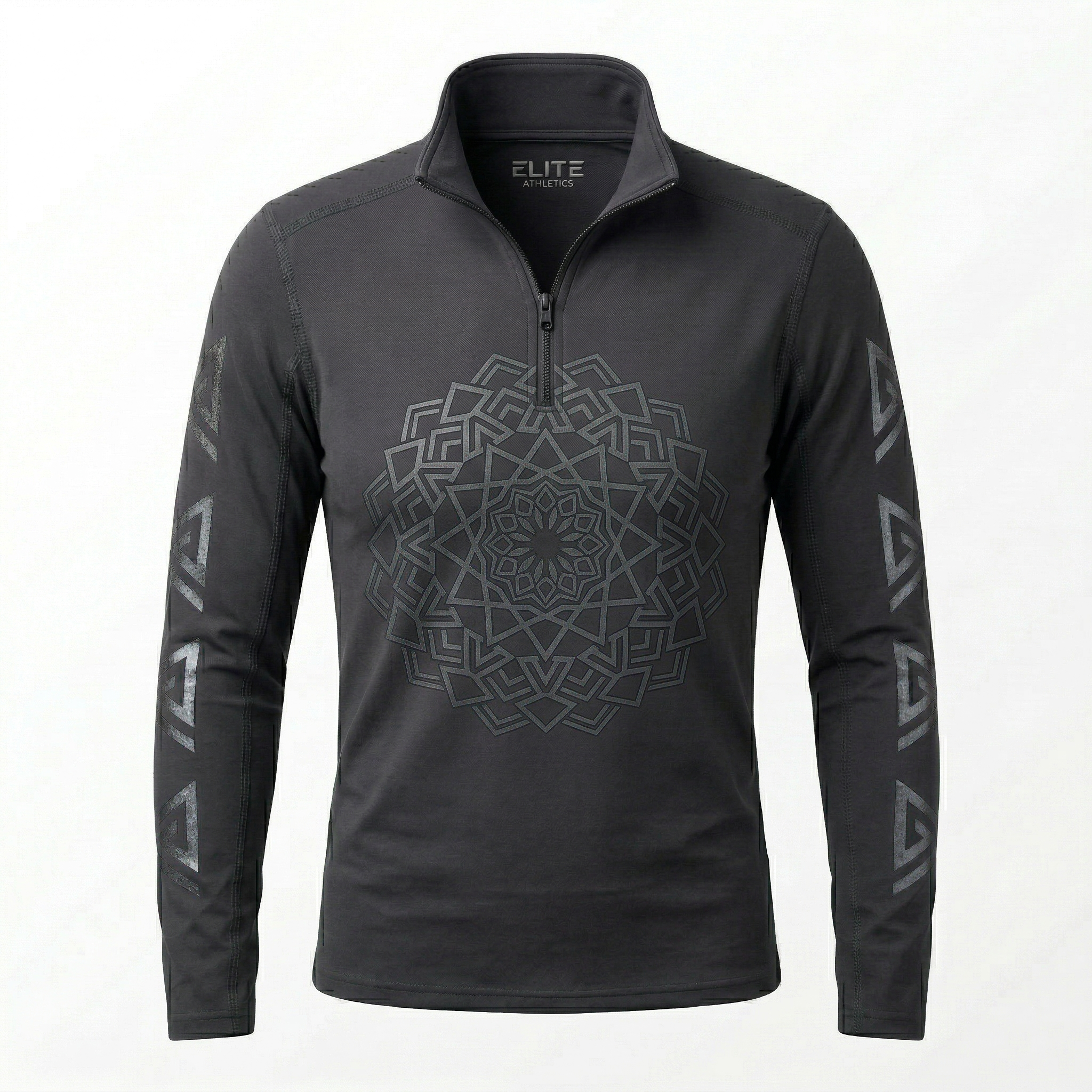 Performance Riding Long Sleeve with Zipper Closure and Lightweight Stretch Fabric for Custom Active Equestrian Use