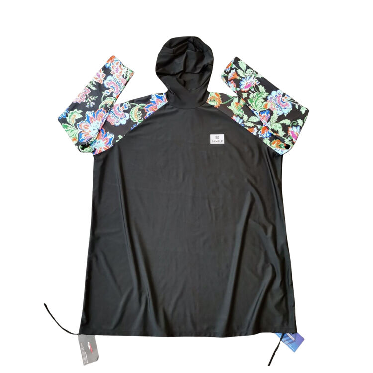 94 dames kortærmet badetopp, rashguard-stil, UV-resistent stoff med myk følelse mot huden, stilfull og funksjonell for strand, basseng eller aktivt svømming