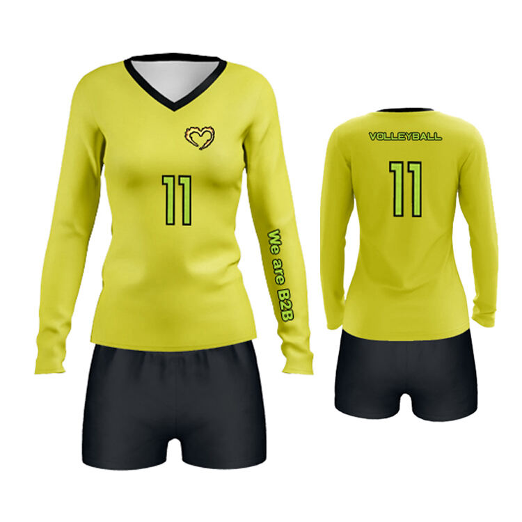 Skreddersydd volleyballtrøye med full sublimasjonsdesign og fukttransporterende stoff for lagets ytelse