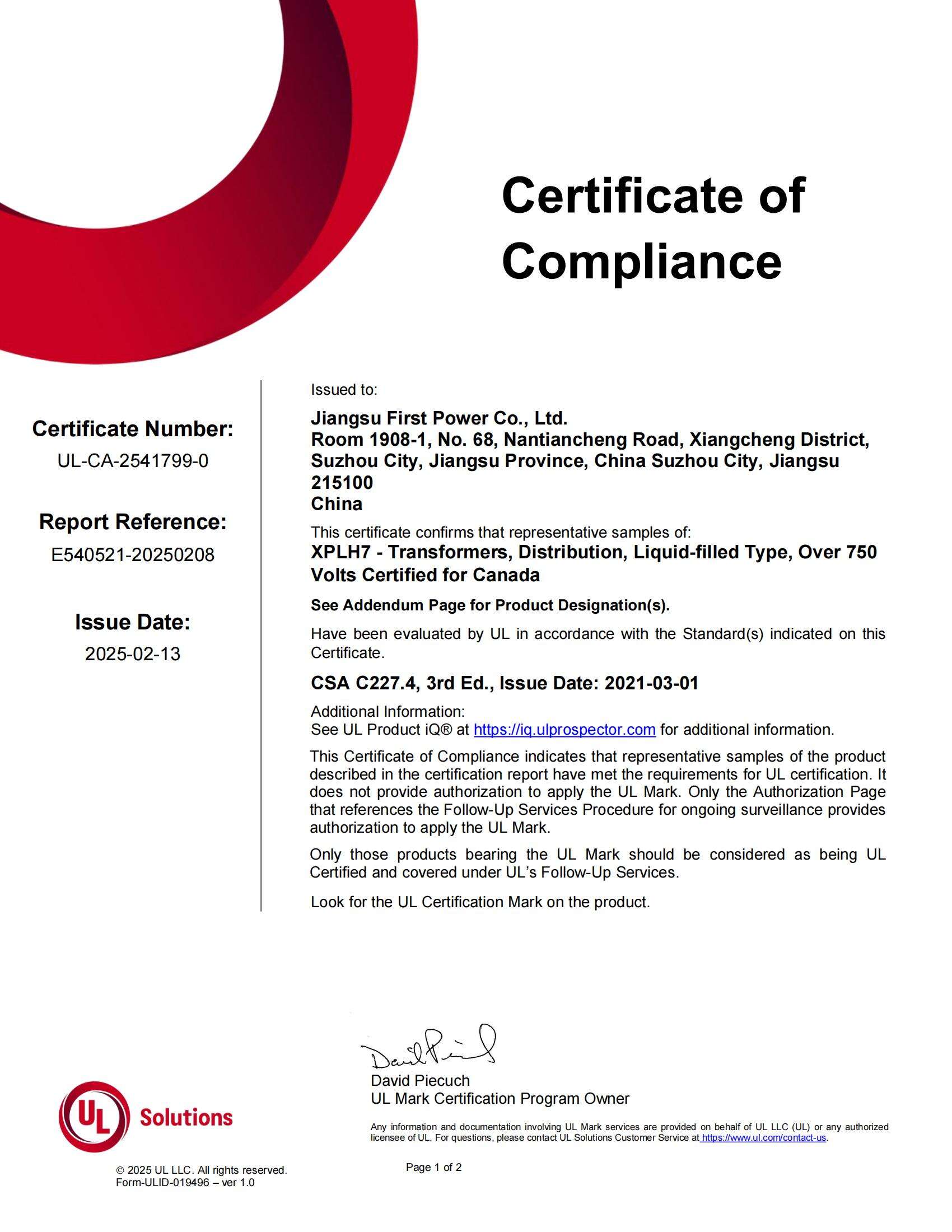 certification