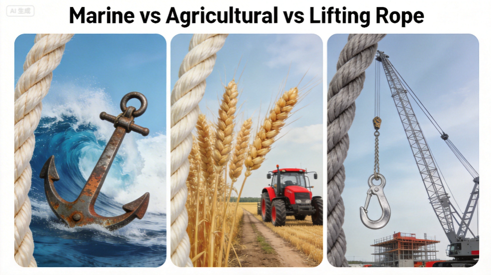 Marine Rope vs. Agricultural Rope vs. Lifting Rope: Which Type Do You Actually Need?