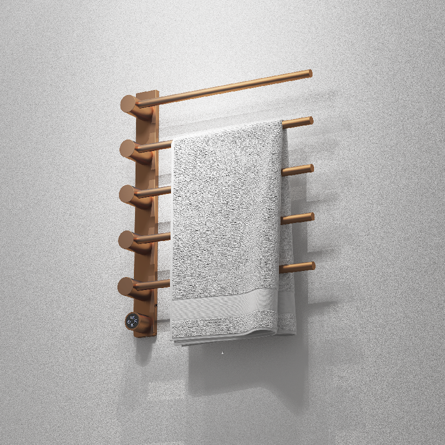 304 stainless steel round bars electric towel rack heater with timer 