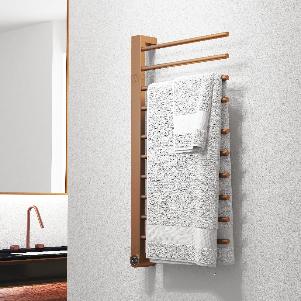 10 bars heated towel rails bathroom brushed gold radiator towel rack