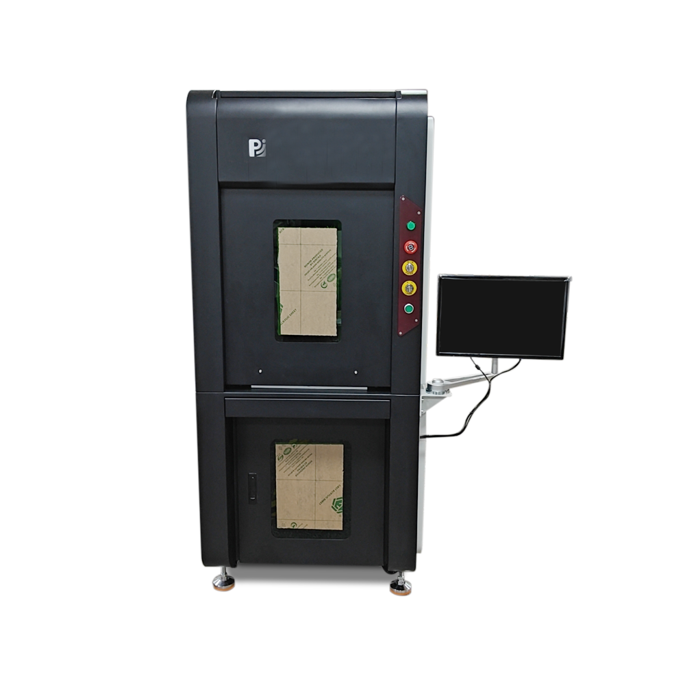 Fully Enclosed Fiber Laser Marking Machine For Gold 100W 200W High Efficiency Autofocus 2.5D Deep Marking Laser Machines