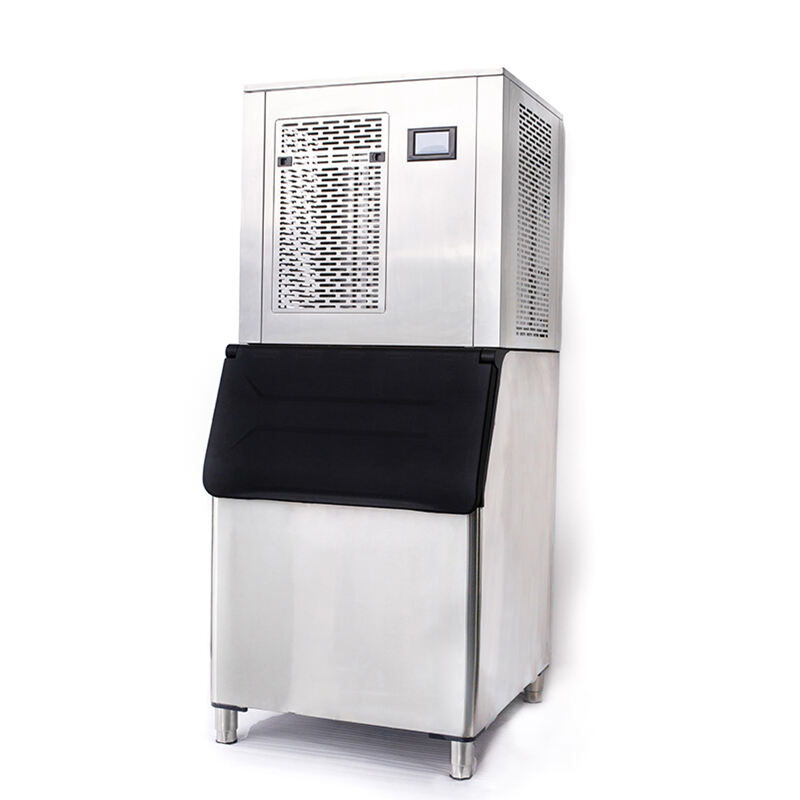 800Kg Dagligt LZ-08 Automatisk Styring Fiskehandel Fladeismaskine Fabrik 760*850*1760mm