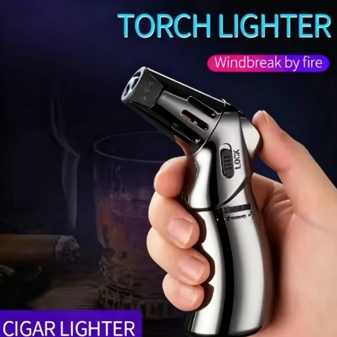 Accendino per barbecue DB-295, tipo pistola spray, accendino a torcia con fiamma a forma di torcia