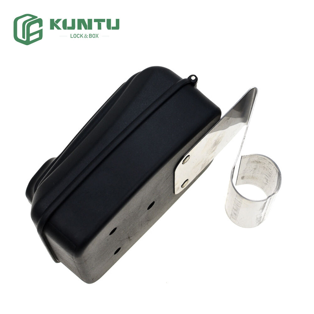 Car Window Punch Button Lock Box, Black Portable Car Key Lock Box, Sturdy Waterproof Large Capacity Lock Box for Turo Ride Share Anti-theft devices for vehicles