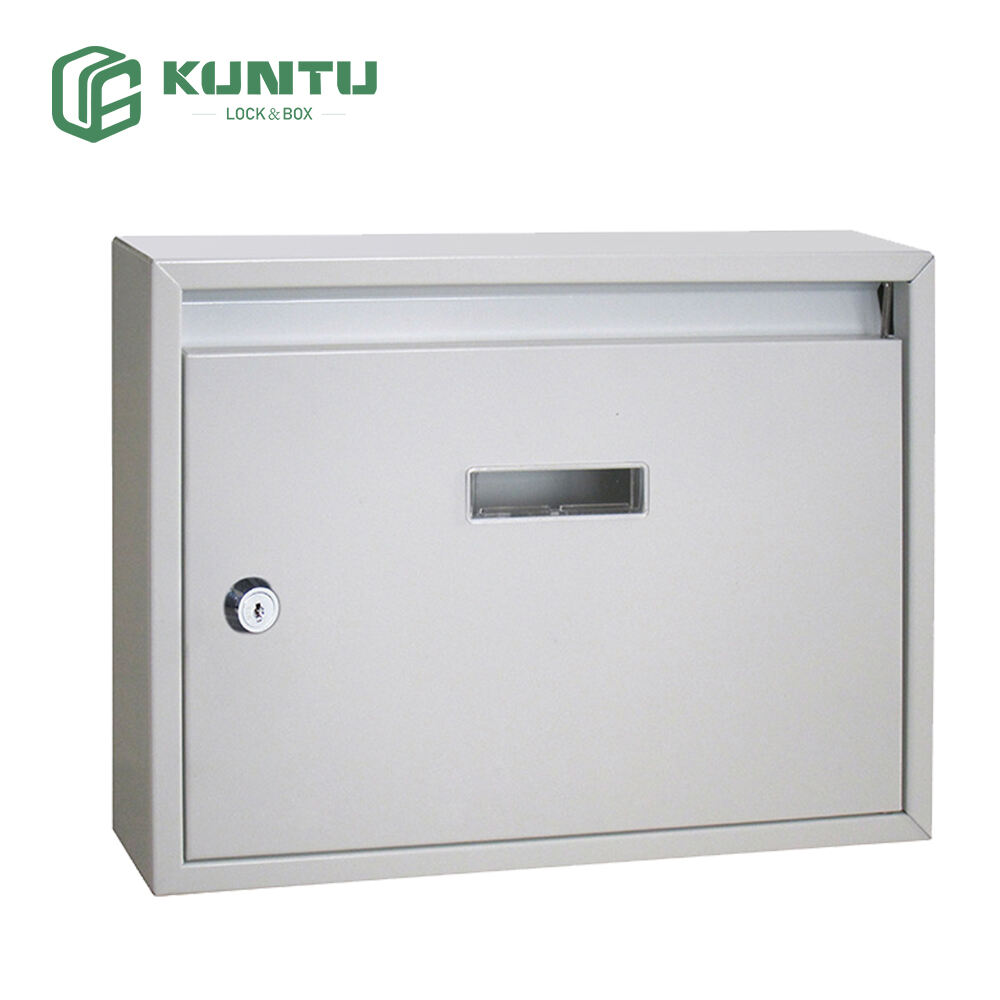 Locking Mailbox Wall Mount, Locked Mail Boxes, Mailbox with Key Lock for Outside, Large Capacity Drop Box for Newspapers, 24*32*6.2 cm 
