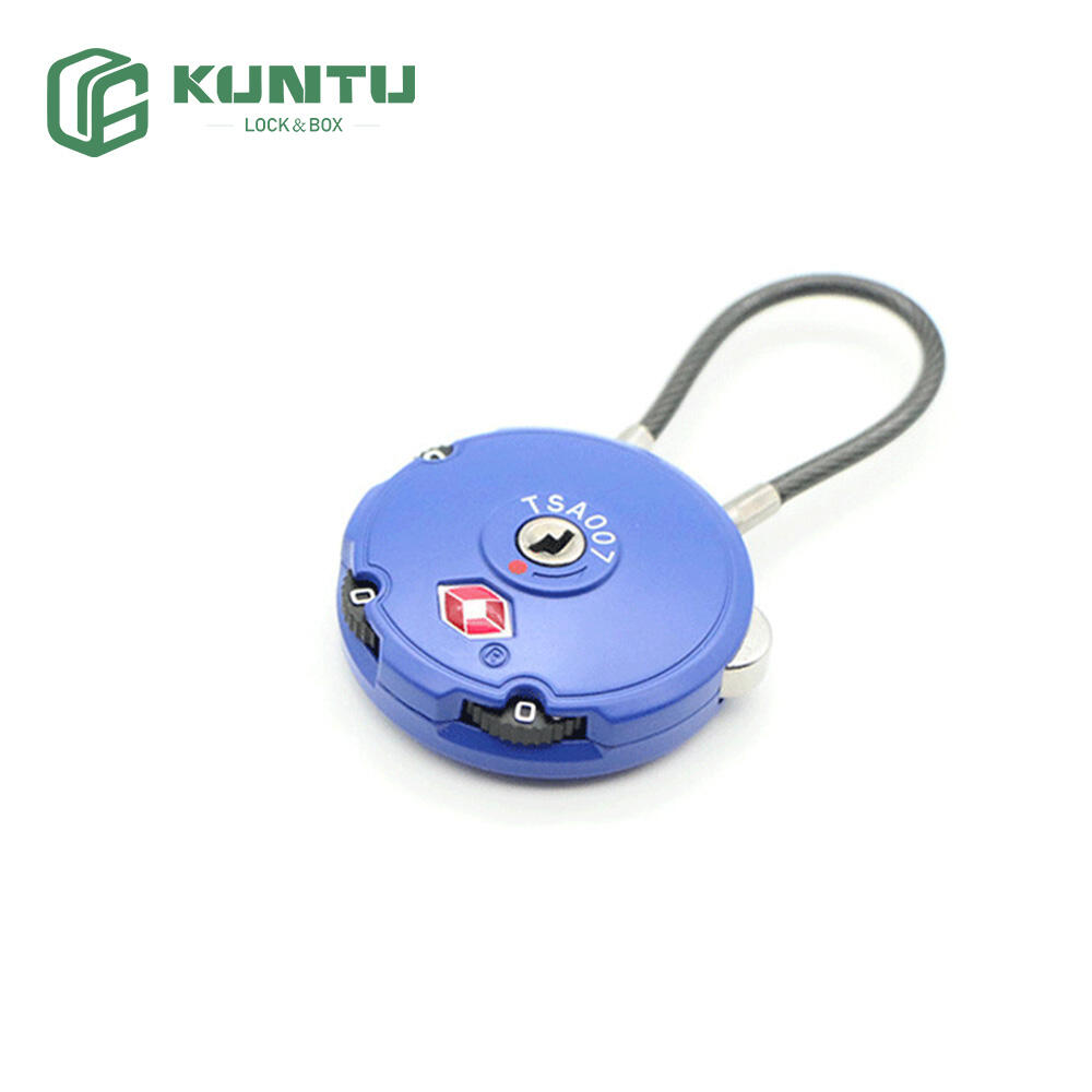 New Design Round Zinc Alloy Luggage Travel Combination Padlock TSA18107 Customs Combination Lock