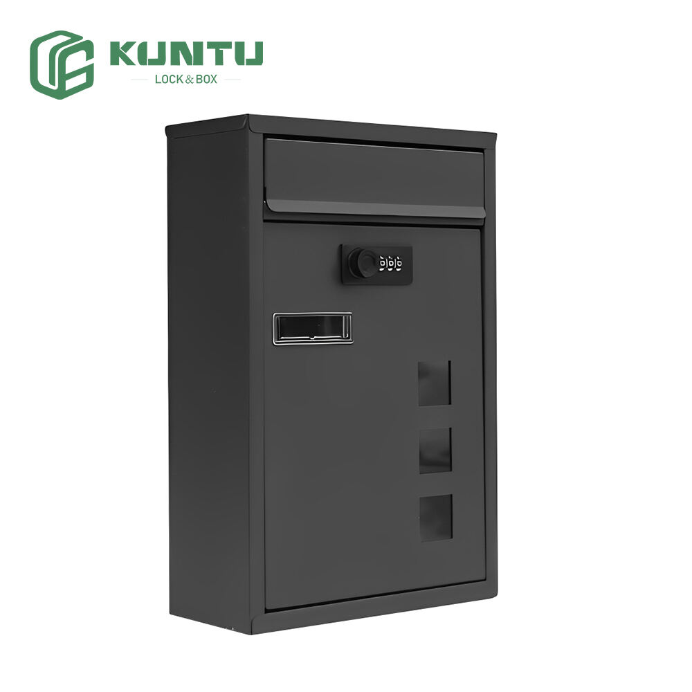 Mailbox with Newspaper Holder and Decorative Accents Featuring a wide mouth for easy access with key Lock