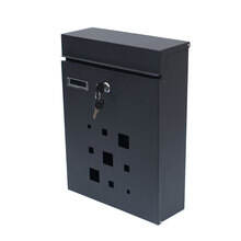 Architectural Mailboxes Chadwick Galvanized Steel Post Mount Mailbox, KH2803, Black and Red Medium Capacity