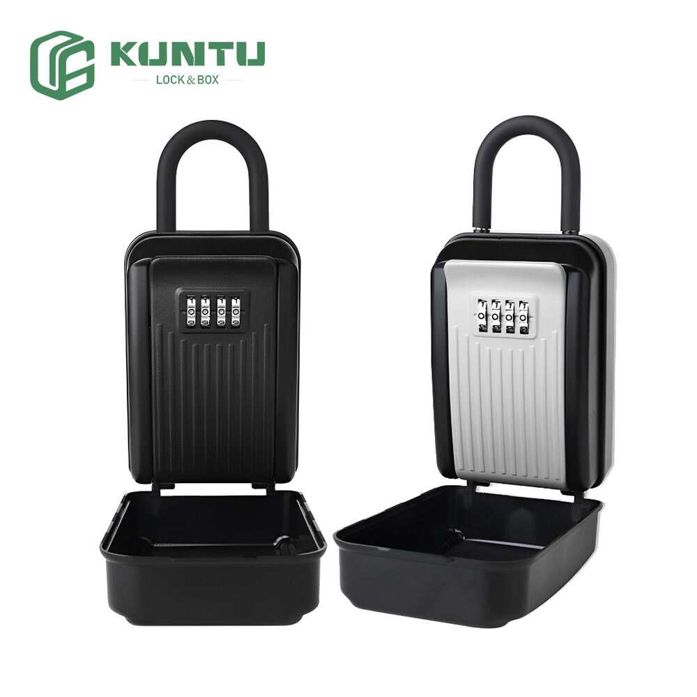 Key Lockbox for Spare Key Lock Box for Door Handle Waterproof 4 Digit Combination Resettable Code, Upgraded Large Capacity Heavy Duty Safe for House Keys, Car Keys, ID Cards