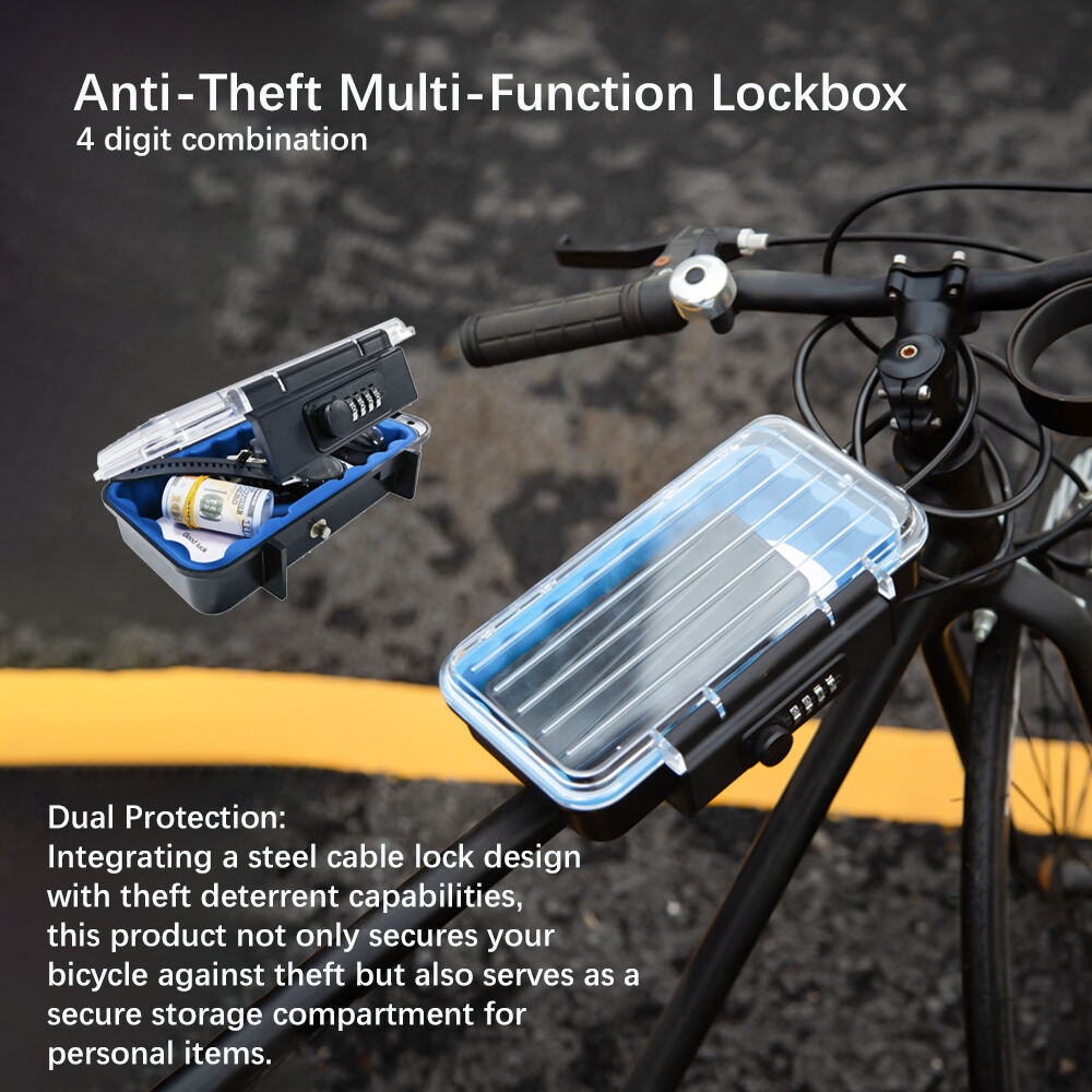 Portable Safe with Removable Chain, Anti-Theft Beach Safe Box, Waterproof Combination Lock Box for Travel, Dorm, Beach, Hotel, Car, Home, Office